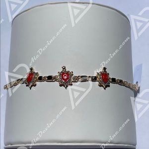Red Turtle Bracelet (gold plated)